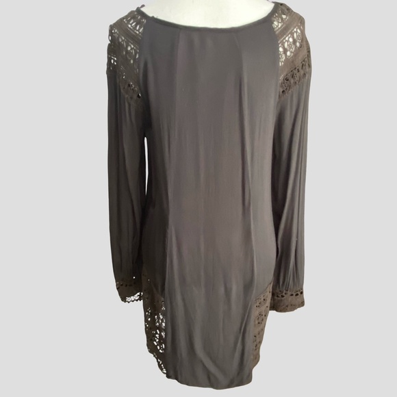 XCVI Dk. Green Floral Embroidery Oversized Fit Boho Tunic Top- Sz-S - Picture 2 of 16